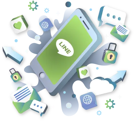 LINE 行銷廣告插圖