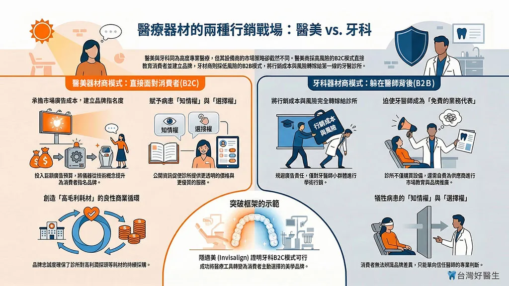 醫療器材的兩種行銷戰場:醫美VS牙科