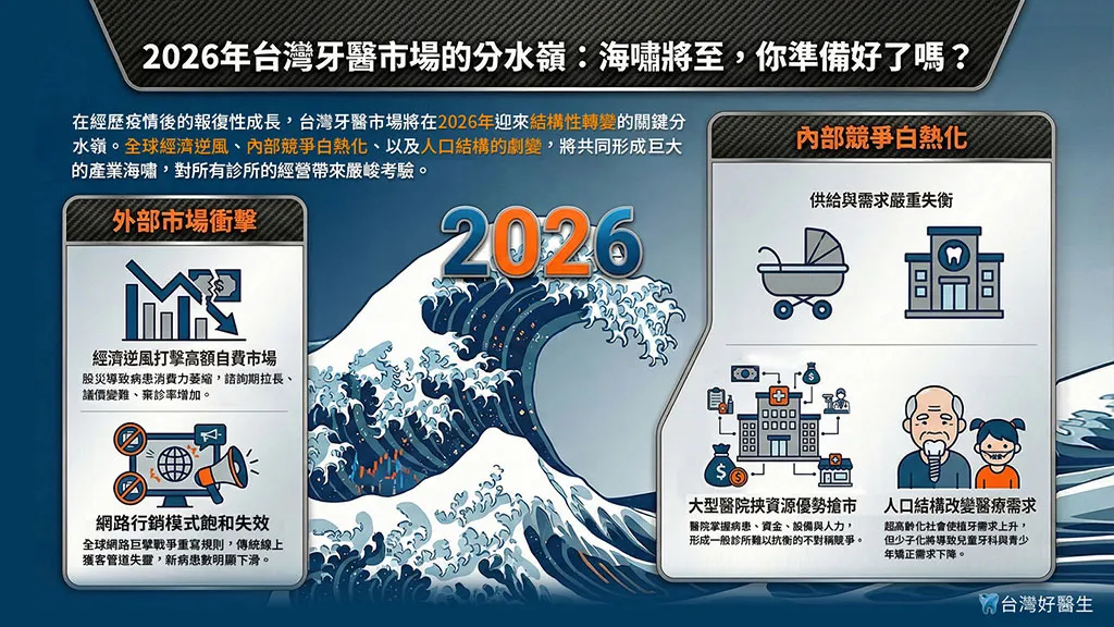 2026年台灣牙醫市場的分水嶺：海嘯將至，你準備好了嗎