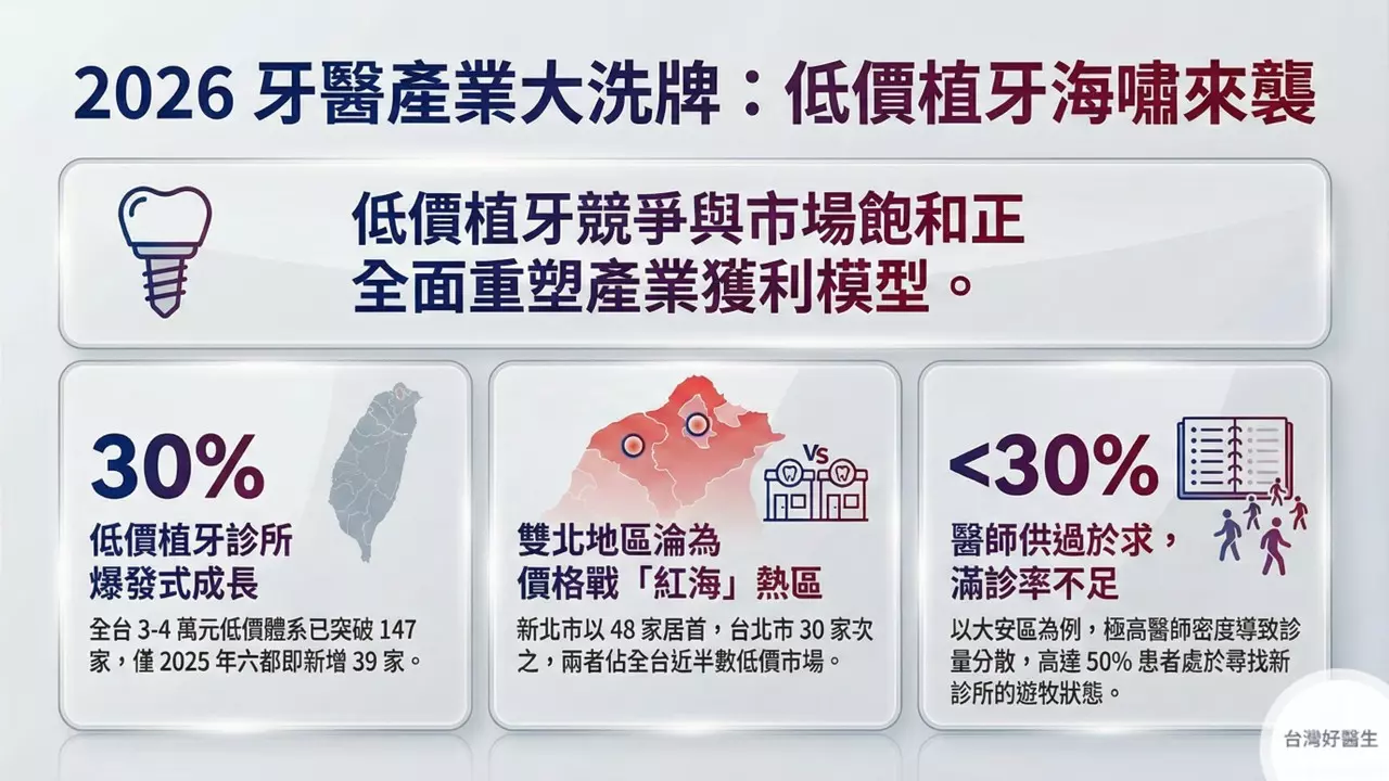 台灣低價植牙市場滲透率與增長預測