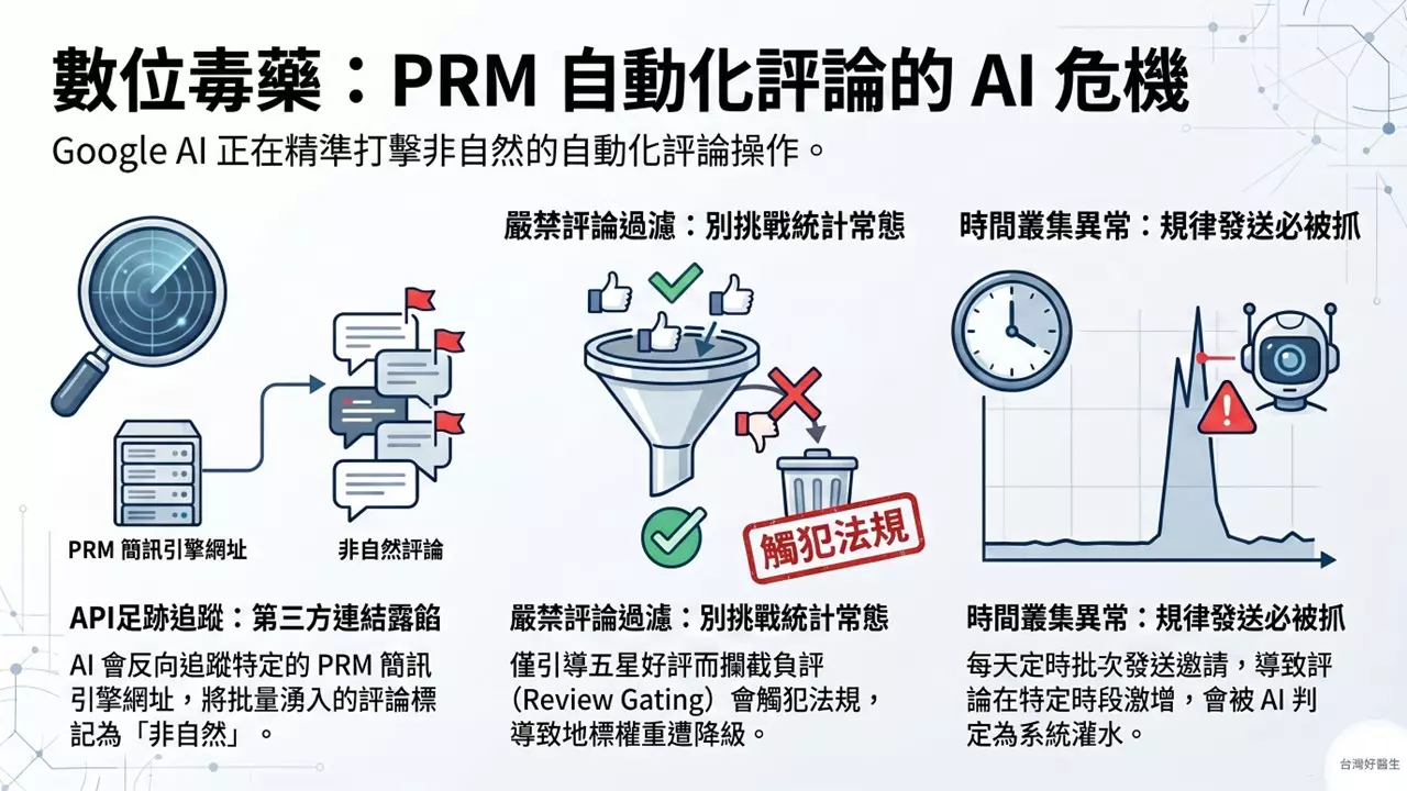 數位毒藥：PRM自動化評論的AI危機