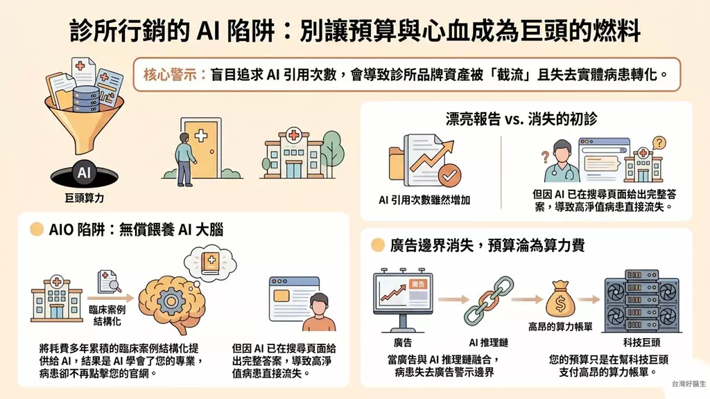 診所行銷的AI陷阱：別讓預算與心血成為巨頭的燃料