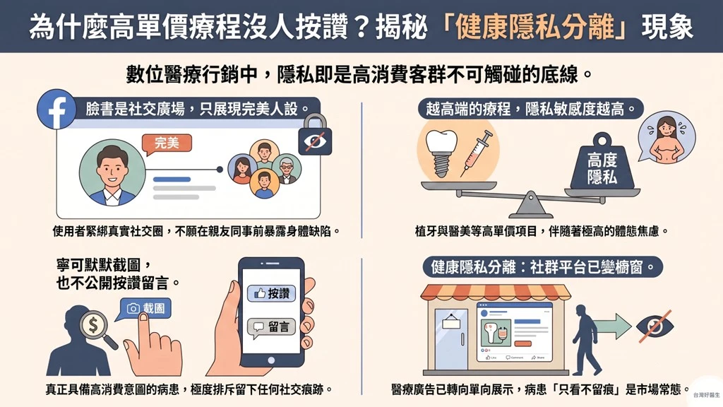 為什麼高單價療程沒人按讚?揭秘「健康隱私分離」真相