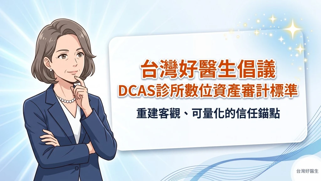 台灣好醫生倡議DCAS牙醫診所數位資產審計標準，為醫病雙方重建客觀、可量化的信任錨點