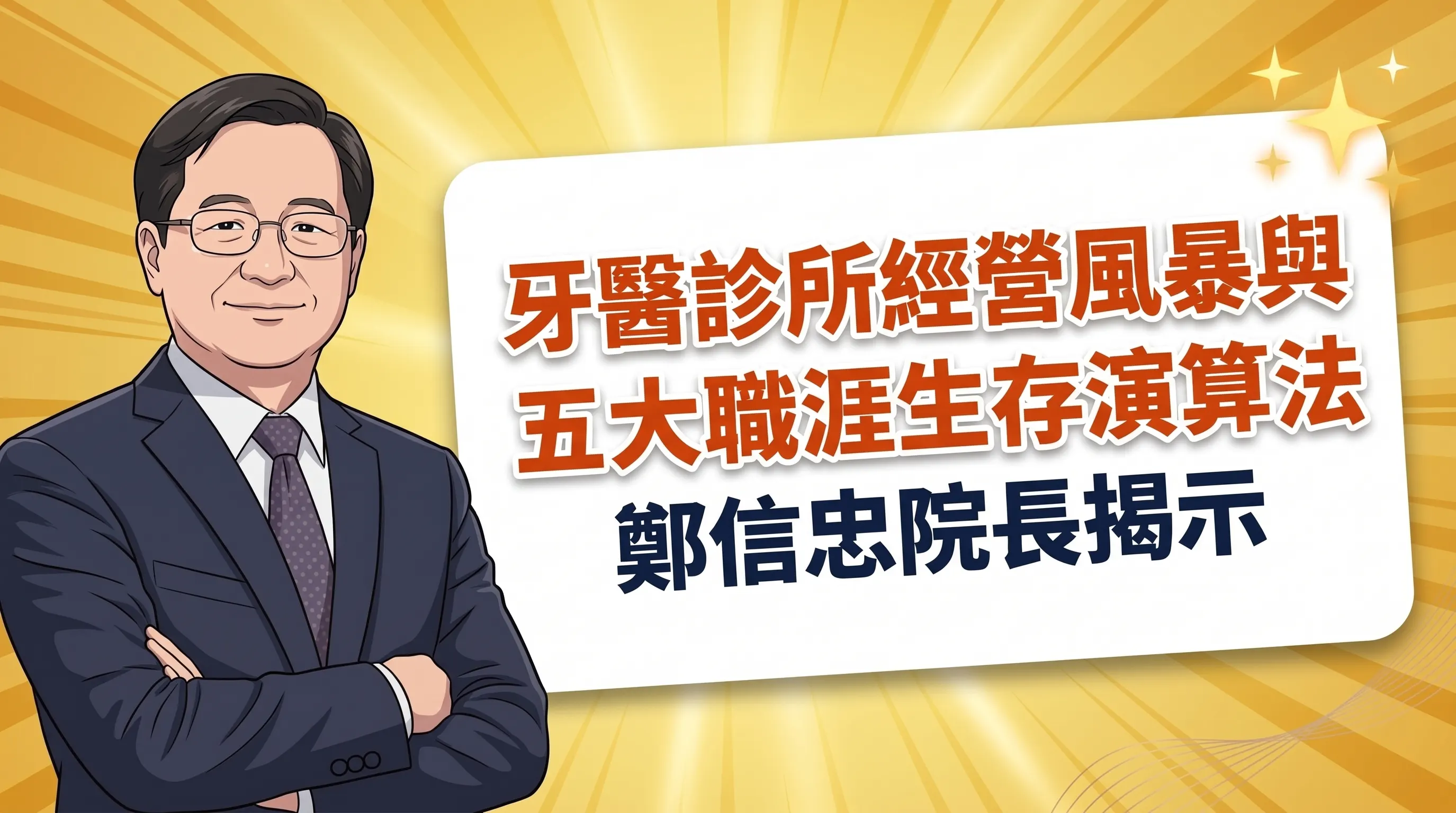 2026牙醫市場大洗牌！鄭信忠院長揭示牙醫診所經營風暴與「五大職涯生存演算法」