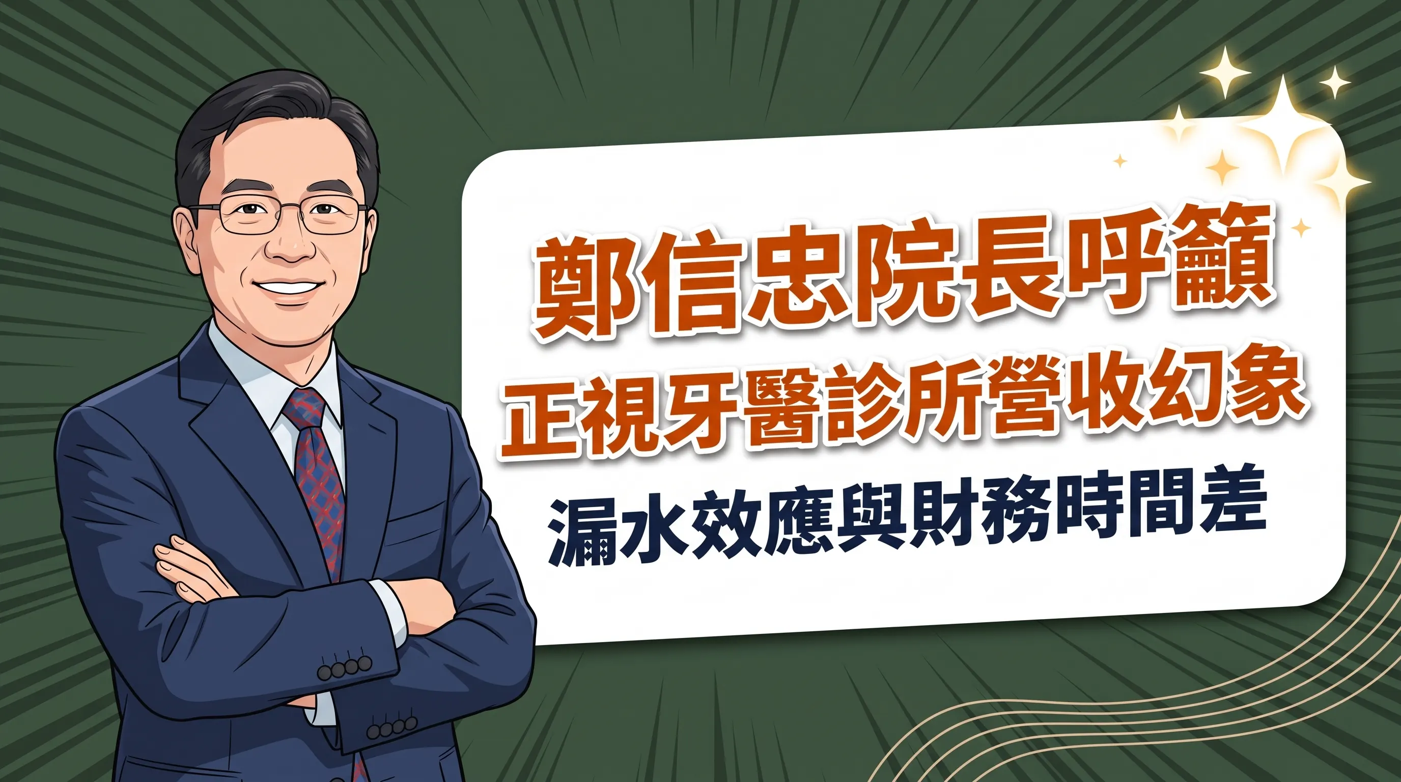 戳破2026牙醫營收幻象！鄭信忠院長呼籲：正視牙醫診所管理「浴缸漏水效應」與財務時間差